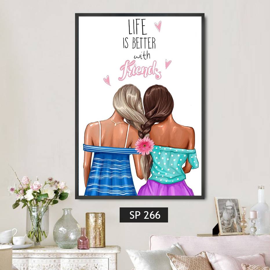 תמונת קנבס חדר בנות חברות הכי טובות BEST FRIENDS
